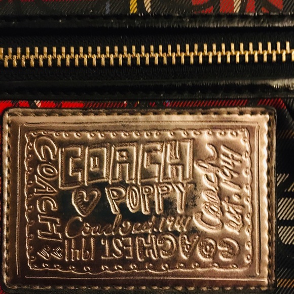 Coach Poppy Tartan Plaid Tote Bag with Matching Accordion Zip Wallet - Picture 15 of 15